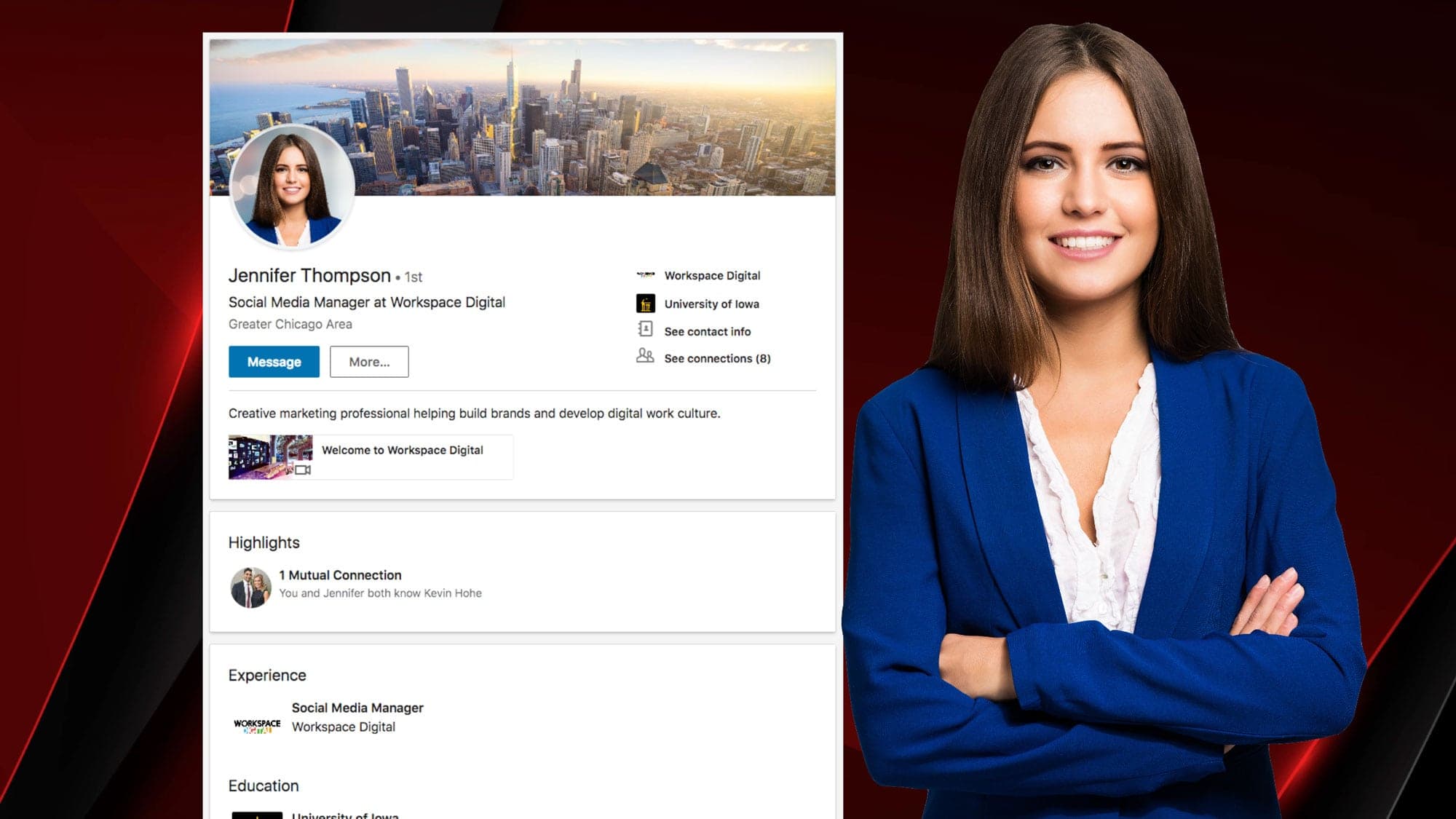 Header banner showing post overview
