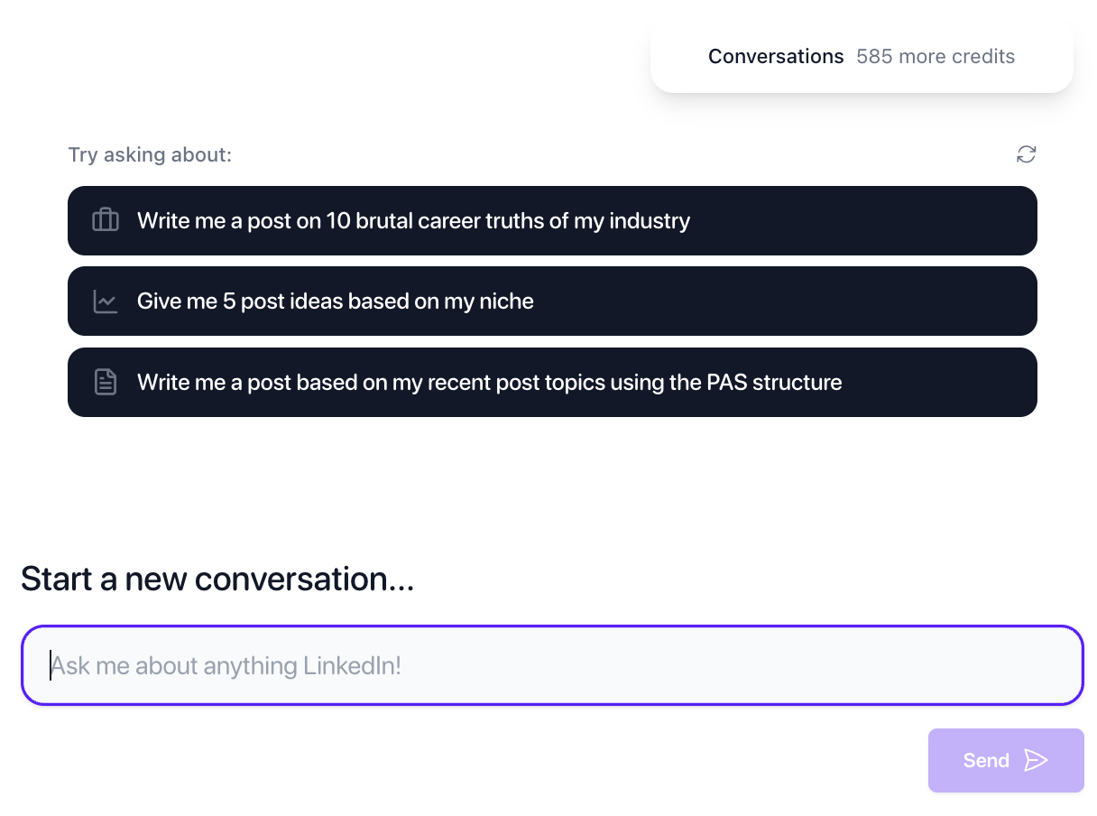 Start with a simple prompt interface